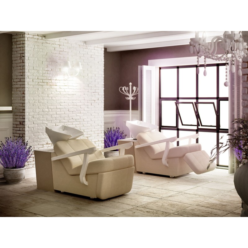 Shabby chic reclining shampoo basin